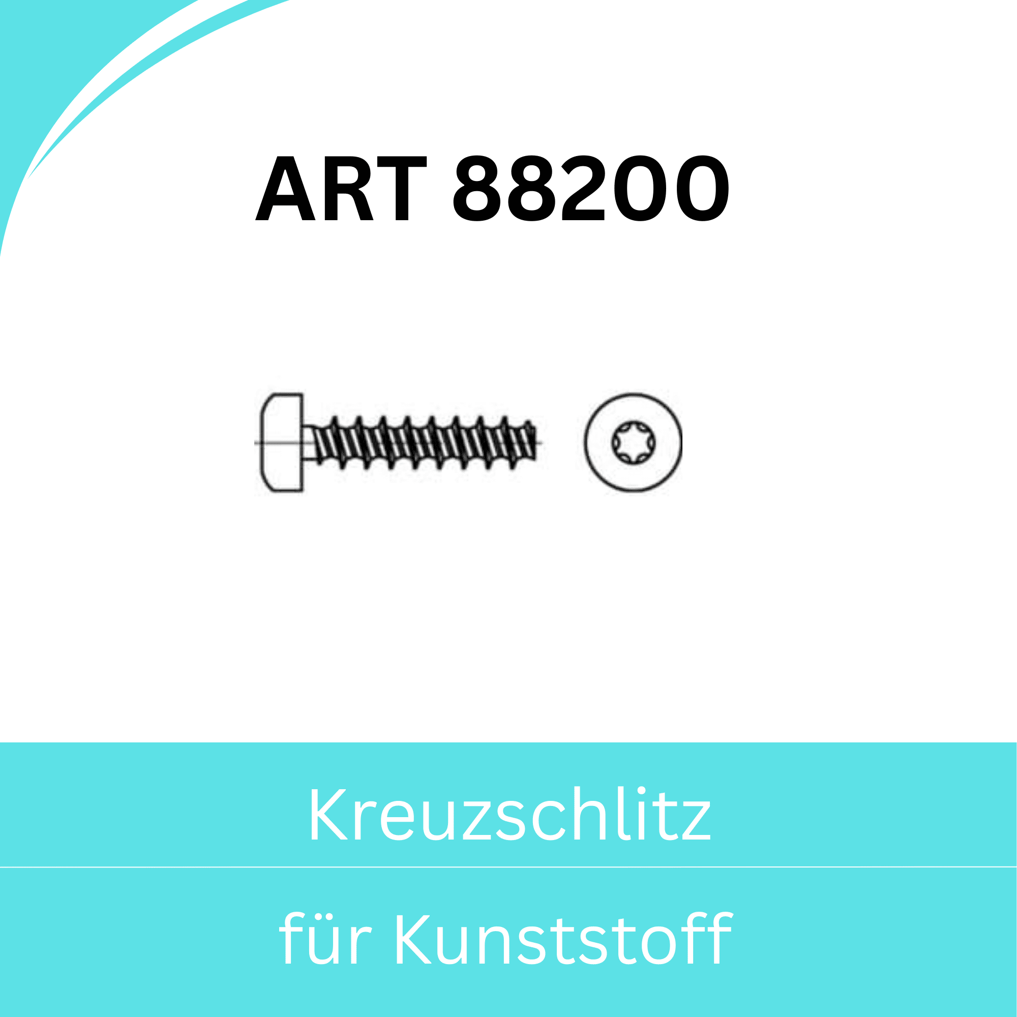 Bild für Kategorie ➤ Kategorie: ART 88200 (Kreuzschlitz)